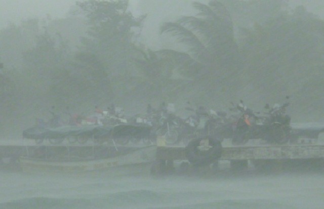 008 Bikes On Jetty In Storm 22nd Sept 2011 small.jpg